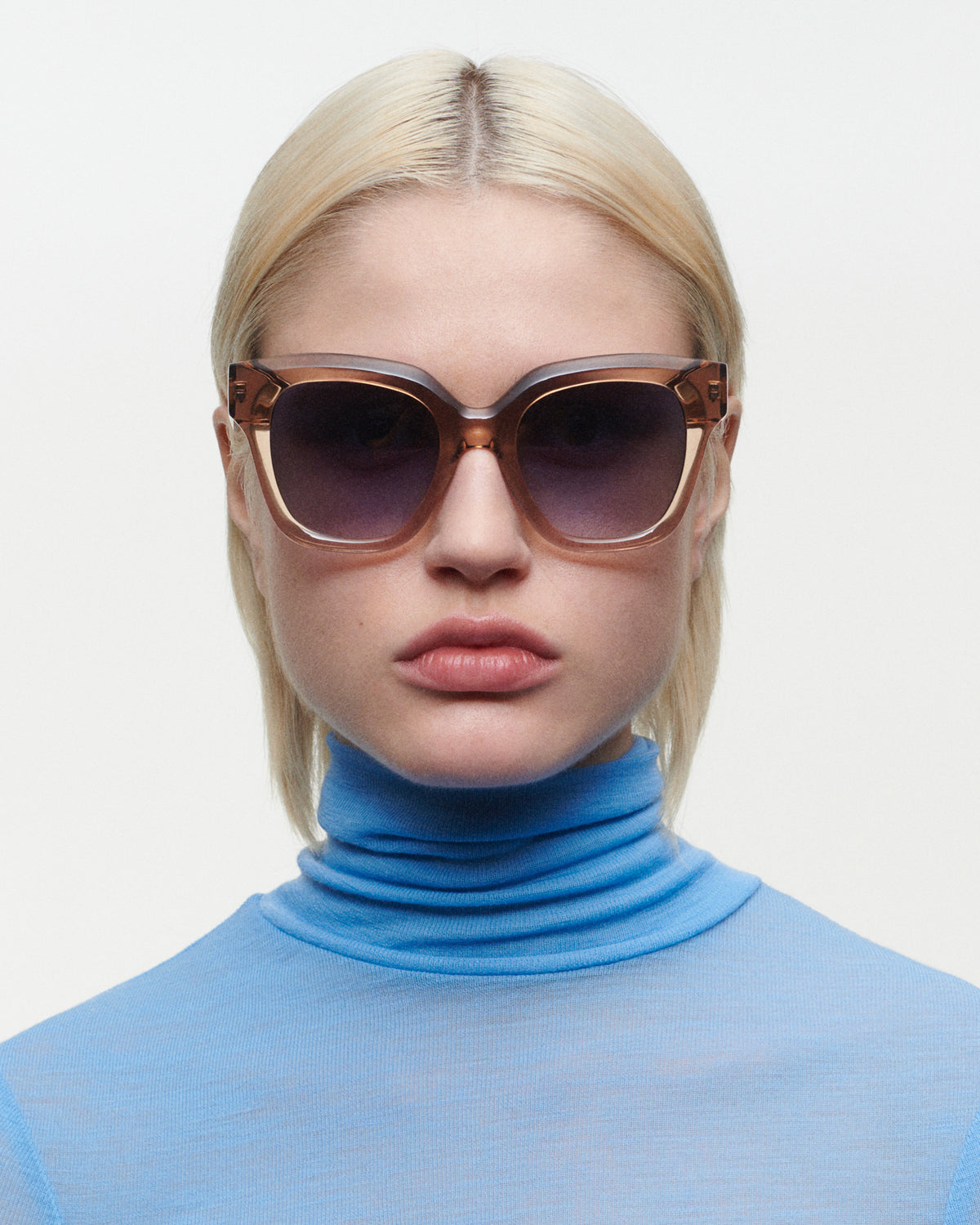 LOUISE: Cuadrada Acetato Marrón sunglasses by GIGI STUDIOS 1720