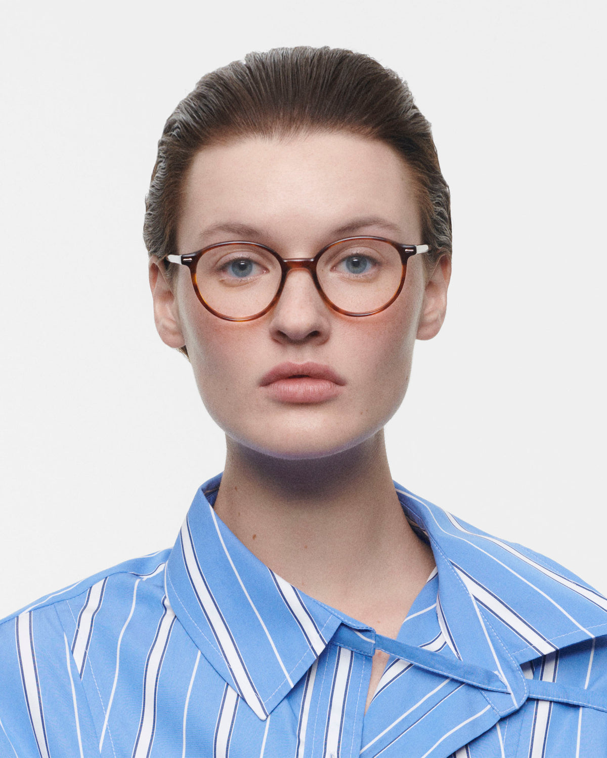 HIBA: Redondas Acetato Marrón optical glasses by GIGI STUDIOS 473