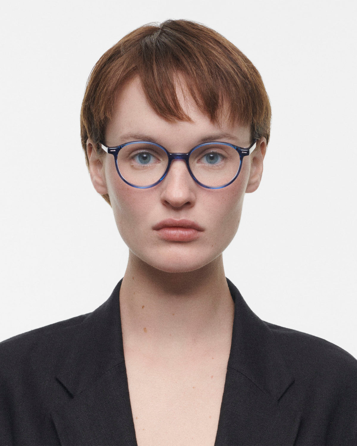 HIBA: Redondas Acetato Azul optical glasses by GIGI STUDIOS 475