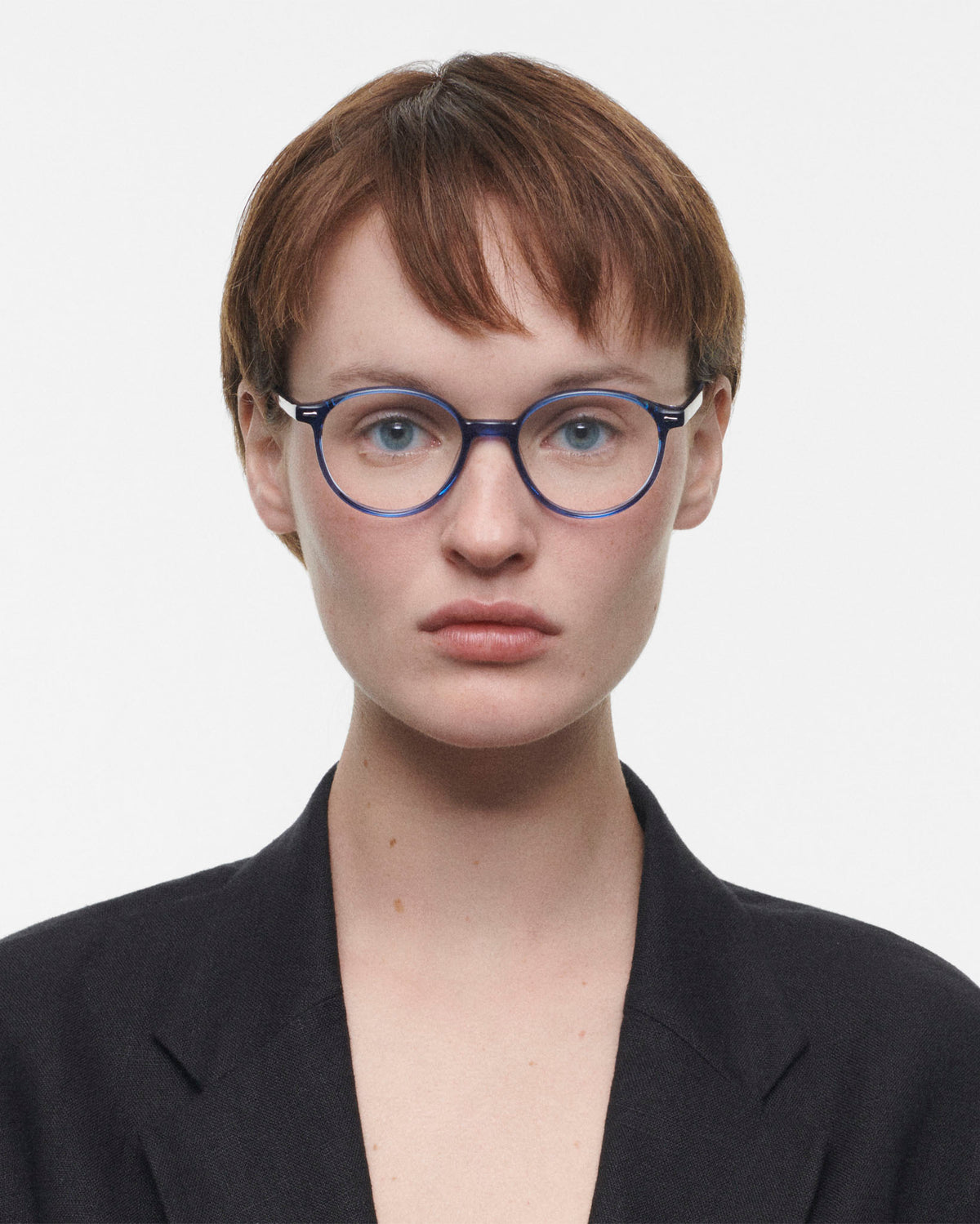 HIBA: Redondas Acetato Azul optical glasses by GIGI STUDIOS 475