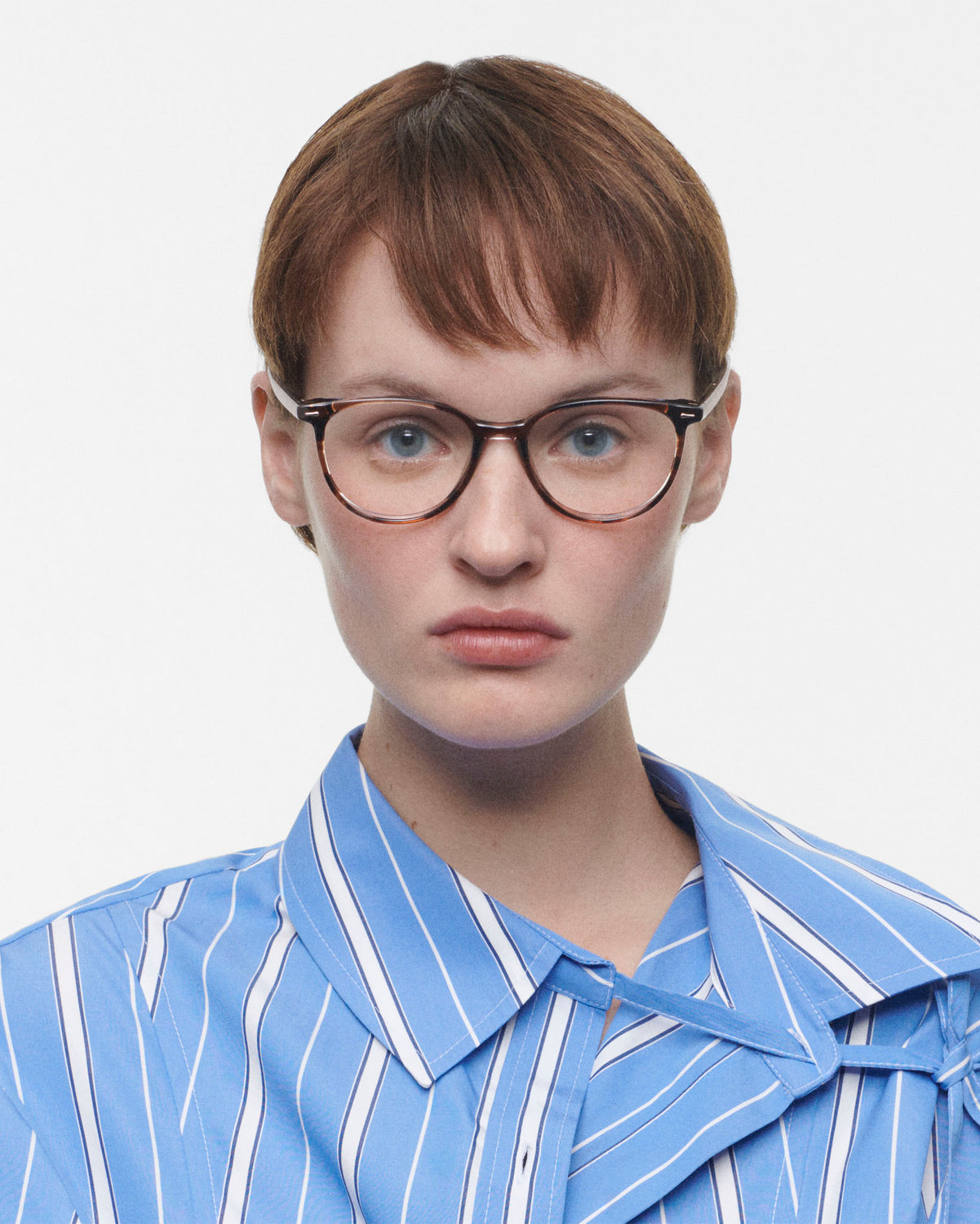 DORA: Redondas Acetato Marrón optical glasses by GIGI STUDIOS 486