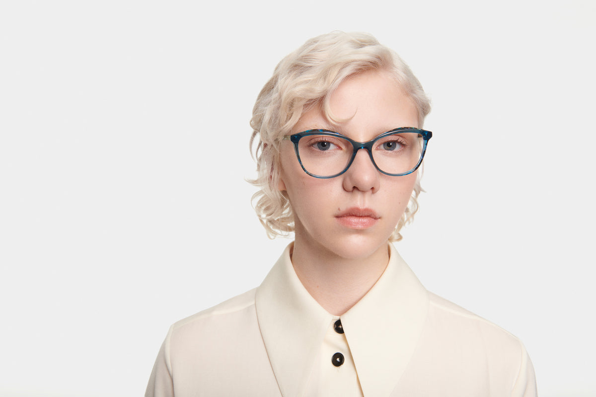 ALESSANDRA: Cat Eye Acetato Azul optical glasses by GIGI STUDIOS 2968