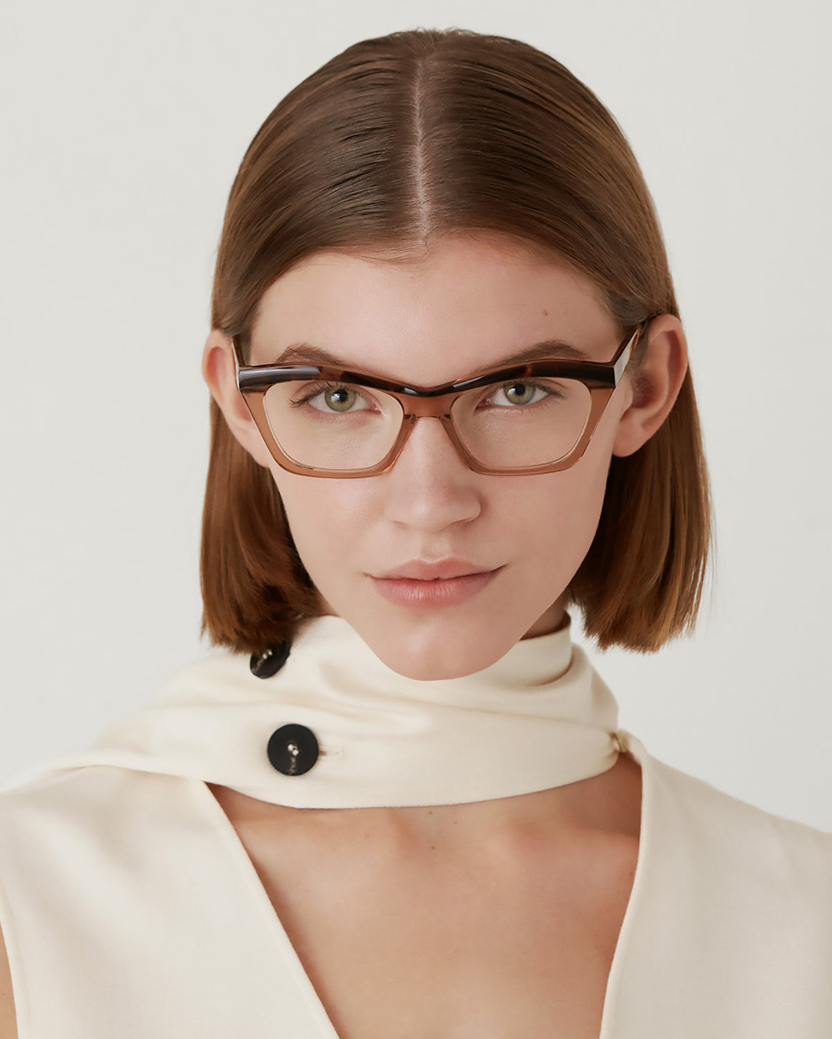 GIULIA: Cat Eye Acetato Marrón optical glasses by GIGI STUDIOS 3381