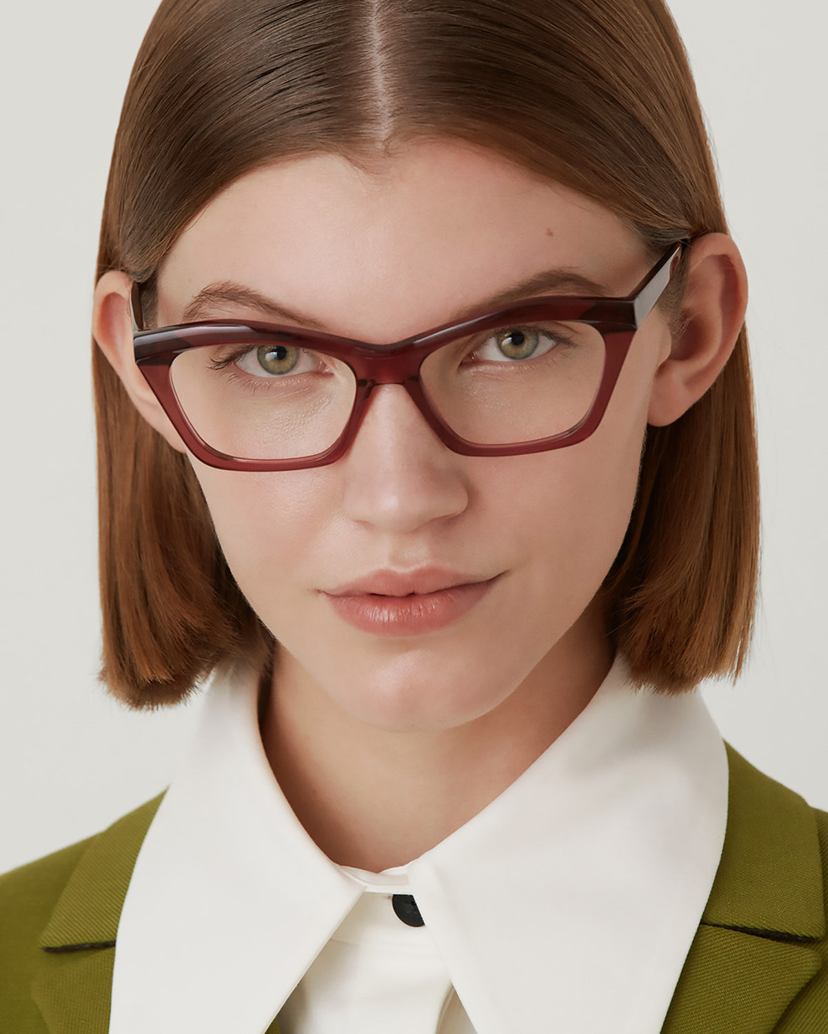GIULIA: Cat Eye Acetato Rojo optical glasses by GIGI STUDIOS 3389