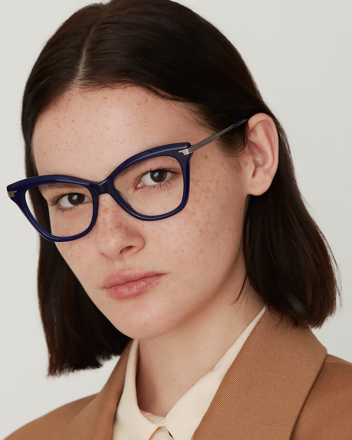 FEDERICA: Cat Eye Acetato-Metal Azul optical glasses by GIGI STUDIOS 3485