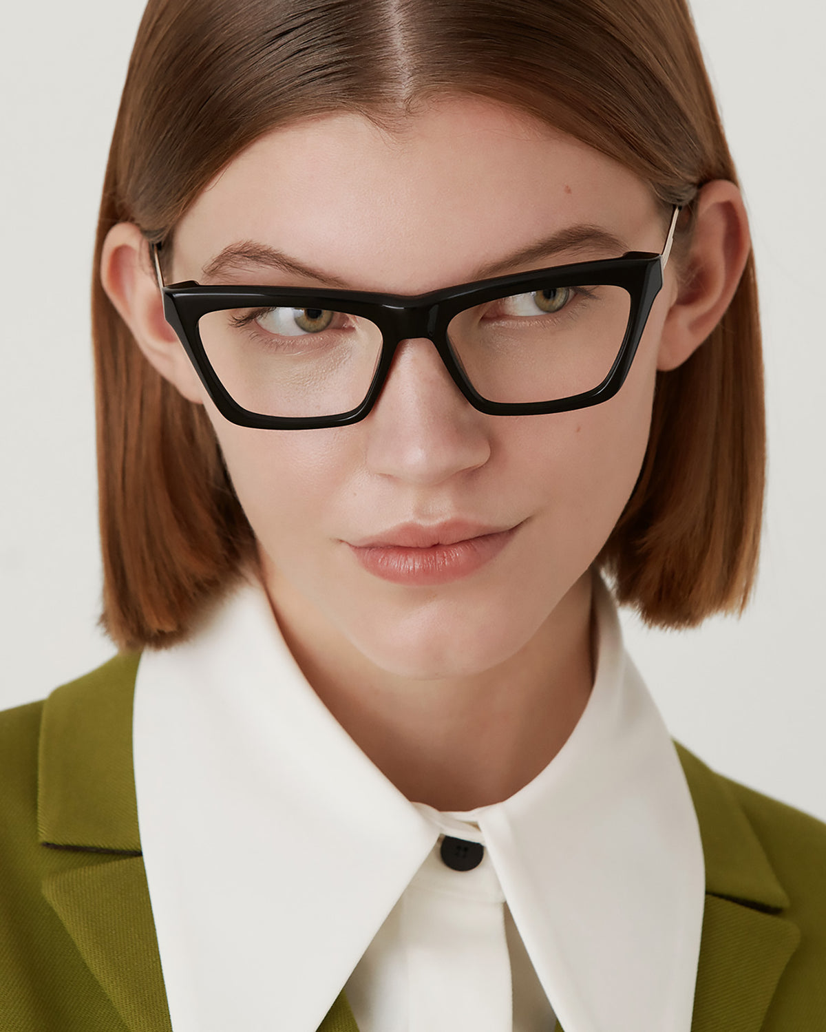 HADA: Cat Eye Acetato-Metal Noir optical glasses by GIGI STUDIOS 3492