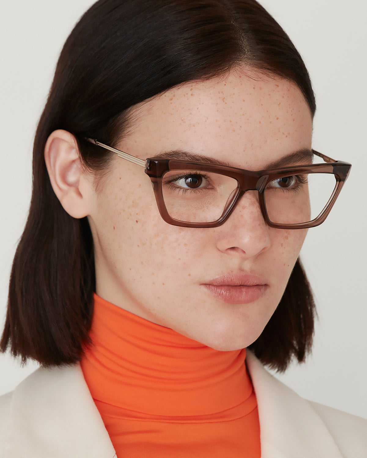 HADA: Cat Eye Acetato-Metal Marrón optical glasses by GIGI STUDIOS 3504