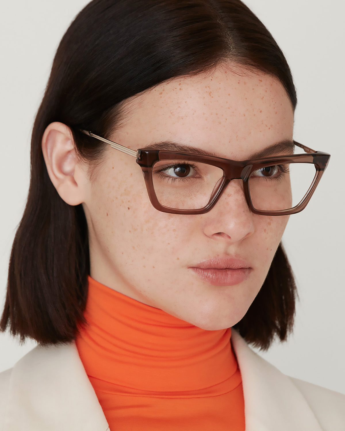 HADA: Cat Eye Acetato-Metal Marrón optical glasses by GIGI STUDIOS 3504