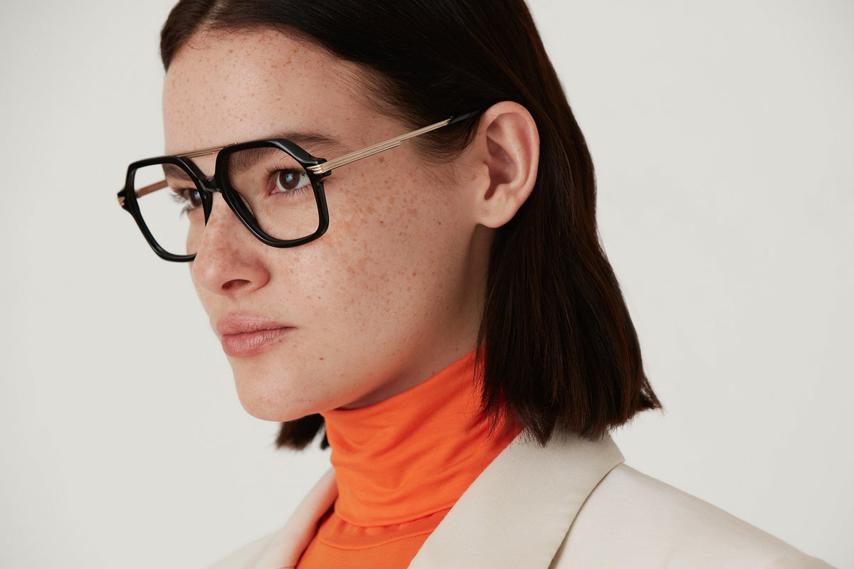 LORENZA: Aviador Acetato-Metal Noir optical glasses by GIGI STUDIOS 3508
