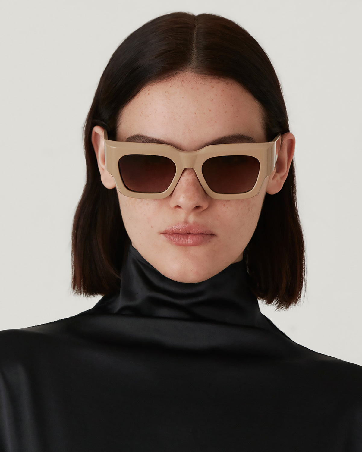 CELINE: Cuadrada Acetato Marrón sunglasses by GIGI STUDIOS 3539