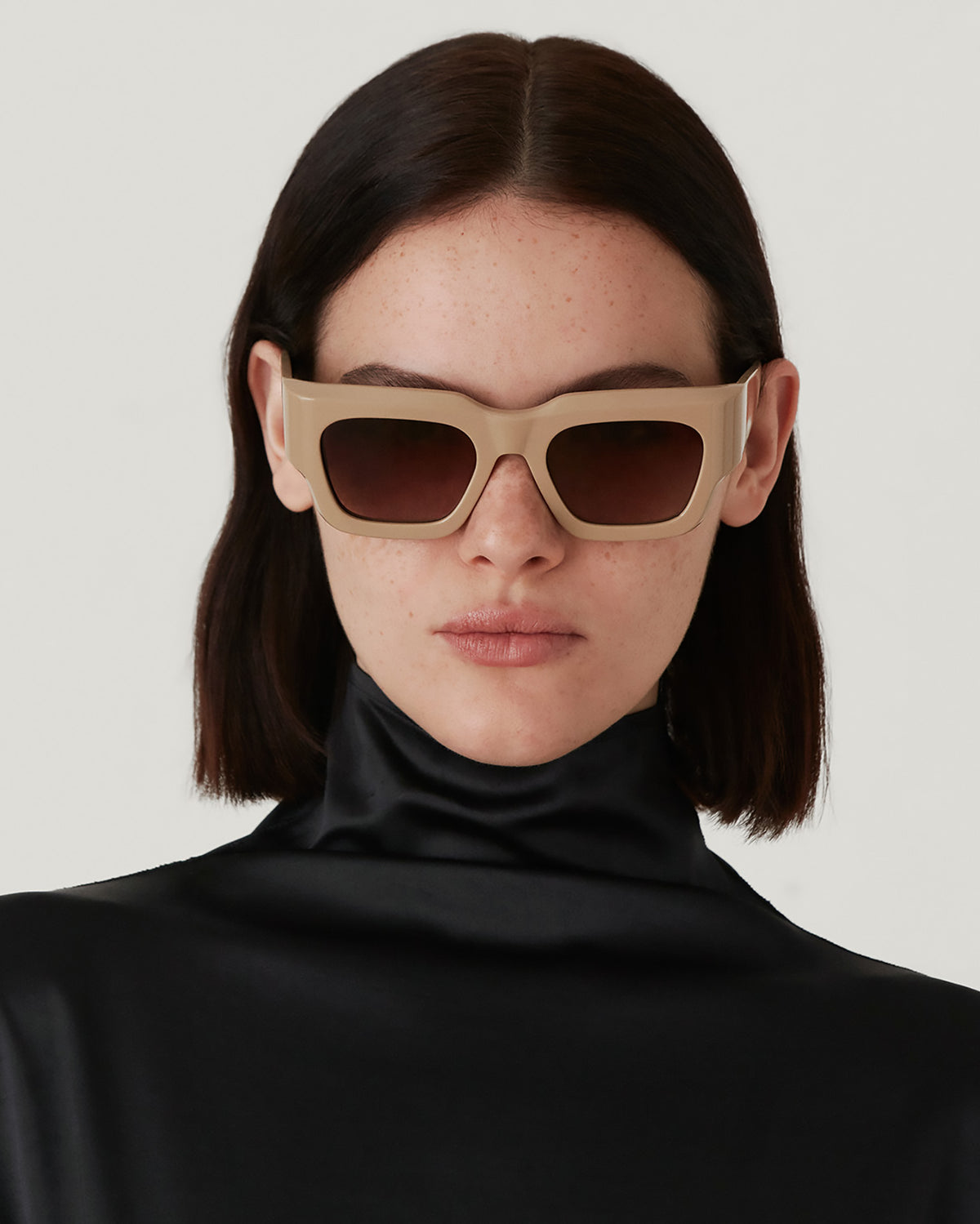 CELINE: Cuadrada Acetato Marrón sunglasses by GIGI STUDIOS 3539