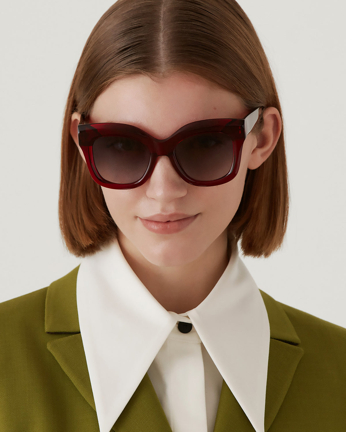 GILDA: Cuadrada Acetato Rojo sunglasses by GIGI STUDIOS 4495