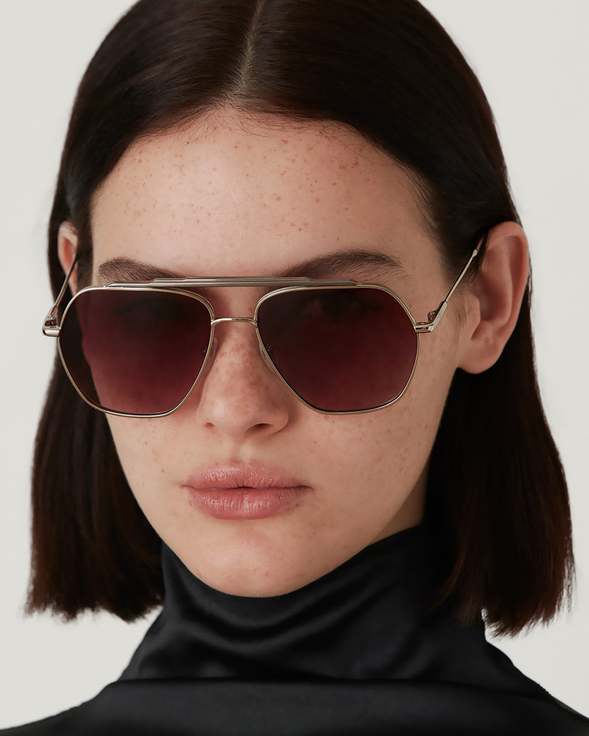 PATRIZIA: Aviador Metal Dark Silver sunglasses by GIGI STUDIOS 4499