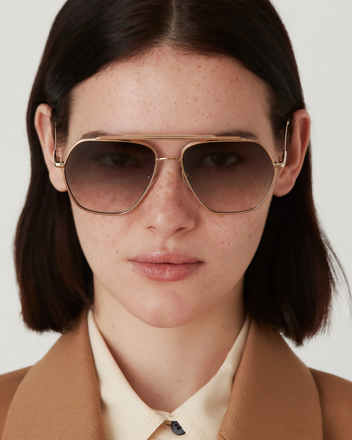 PATRIZIA: Aviador Metal Doré sunglasses by GIGI STUDIOS 4502