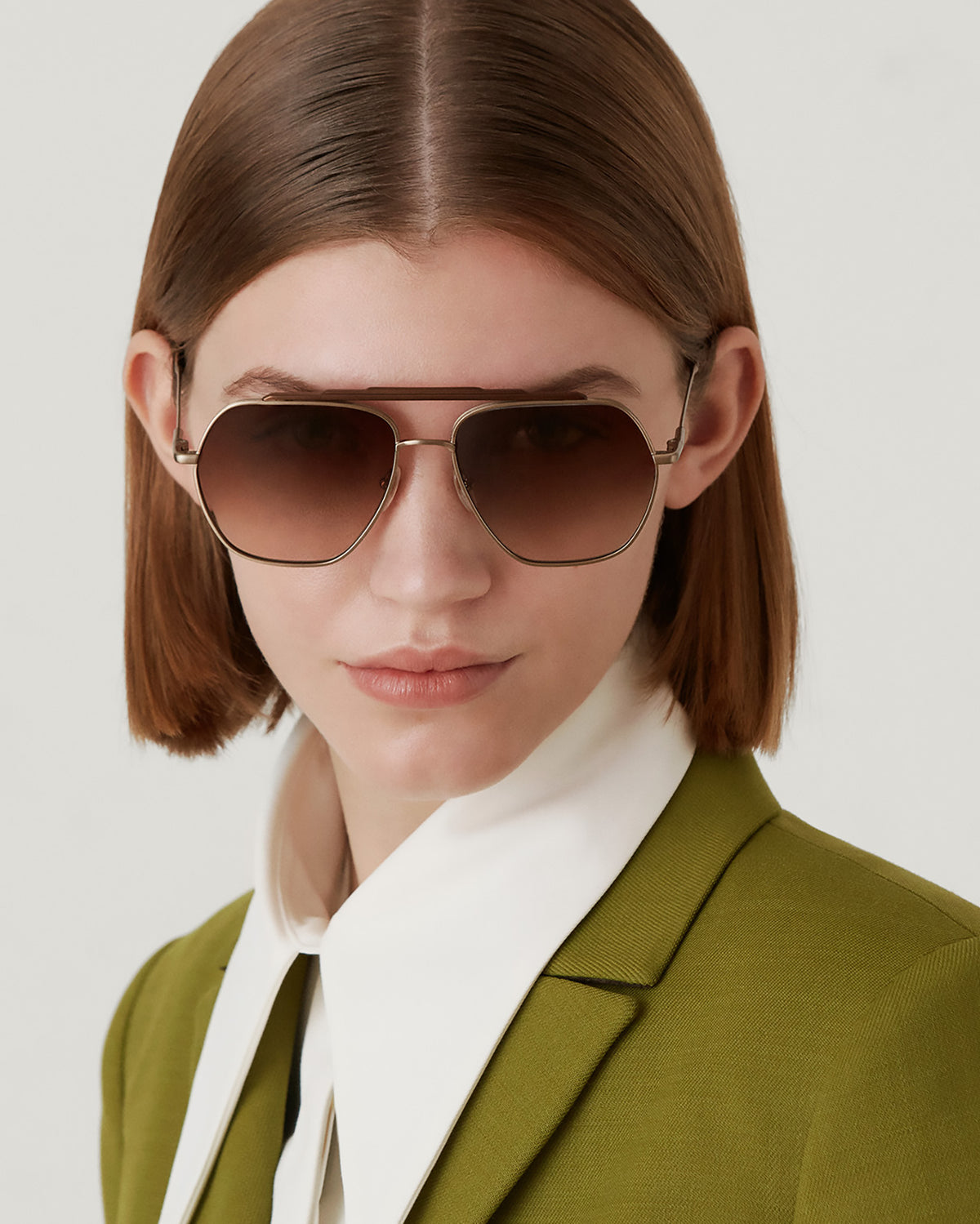 PATRIZIA: Aviador Metal Doré sunglasses by GIGI STUDIOS 4510