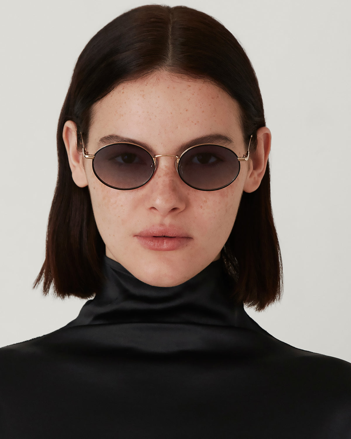 FILIPPA: Redondas Metal Noir sunglasses by GIGI STUDIOS 4519