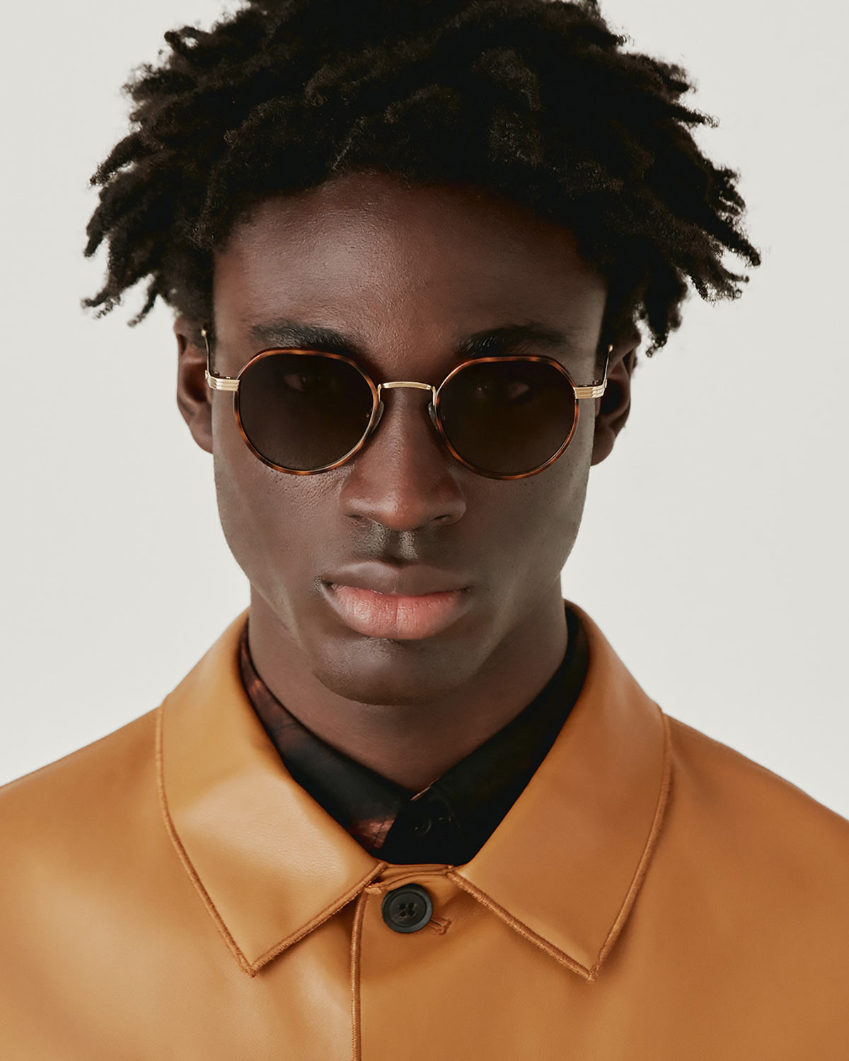BEETHOVEN: Redondas Titanio-Acetato Havana sunglasses by GIGI STUDIOS 4661
