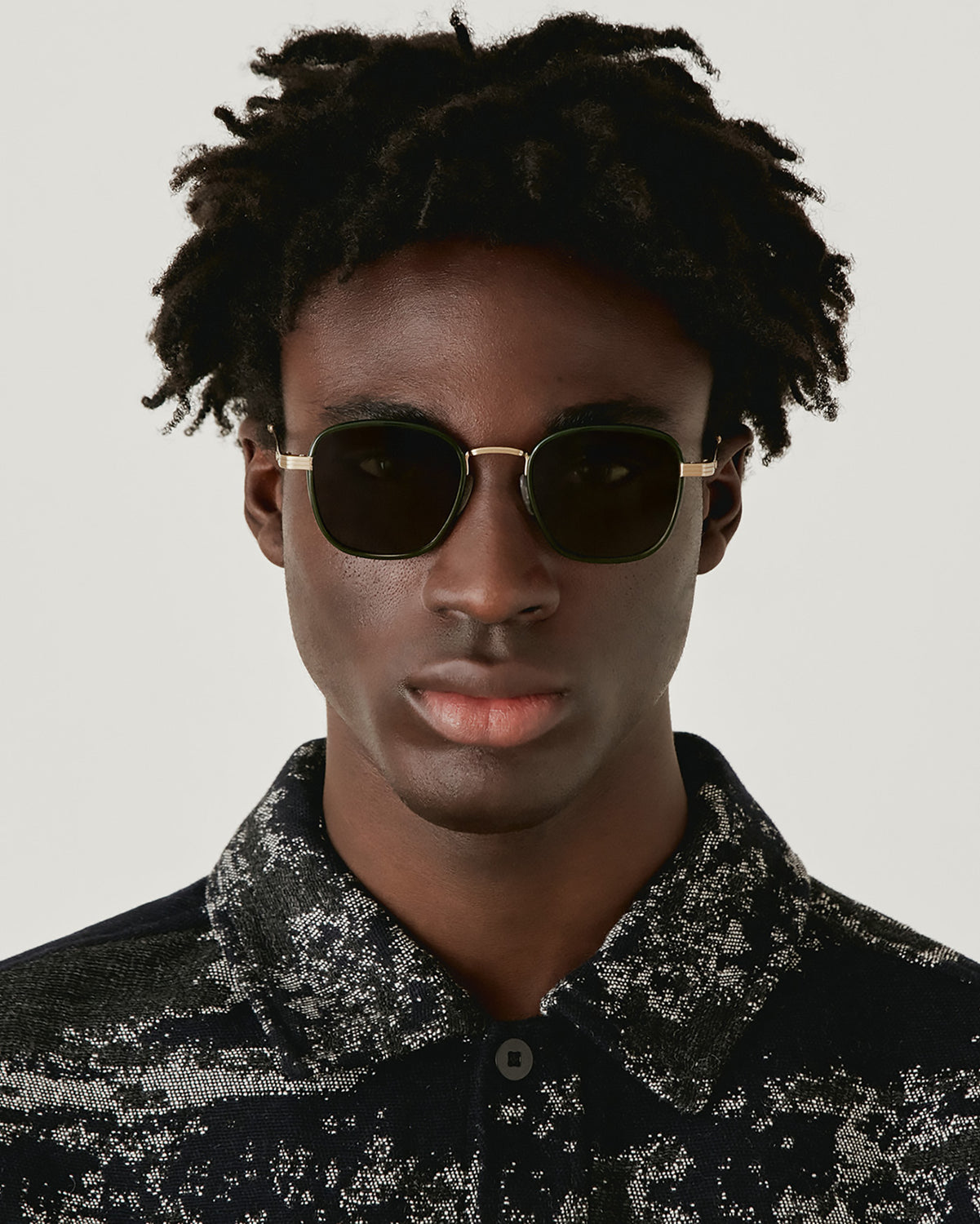 HOFFMAN: Cuadrada Titanio-Acetato Noir sunglasses by GIGI STUDIOS 4669