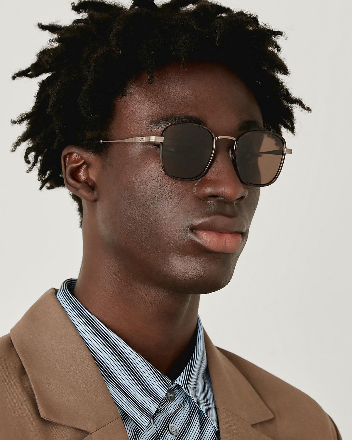 HOFFMAN: Cuadrada Titanio-Acetato Havana sunglasses by GIGI STUDIOS 4673