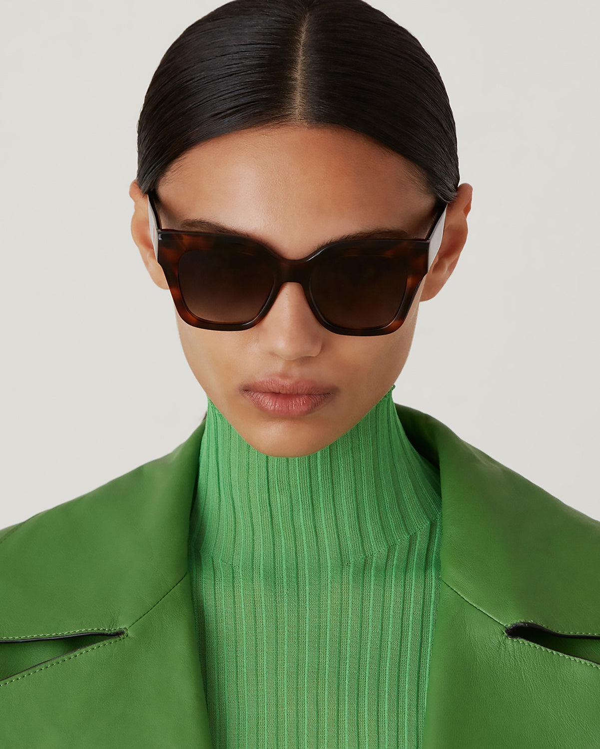ALTEA: Cuadrada Acetato Havana sunglasses by GIGI STUDIOS 4684
