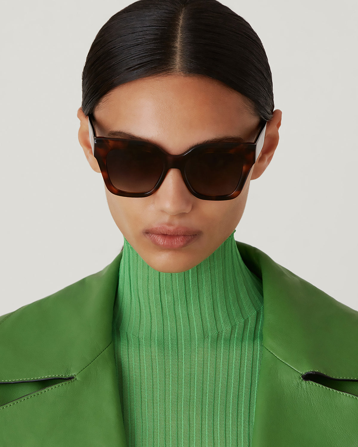ALTEA: Cuadrada Acetato Havana sunglasses by GIGI STUDIOS 4684