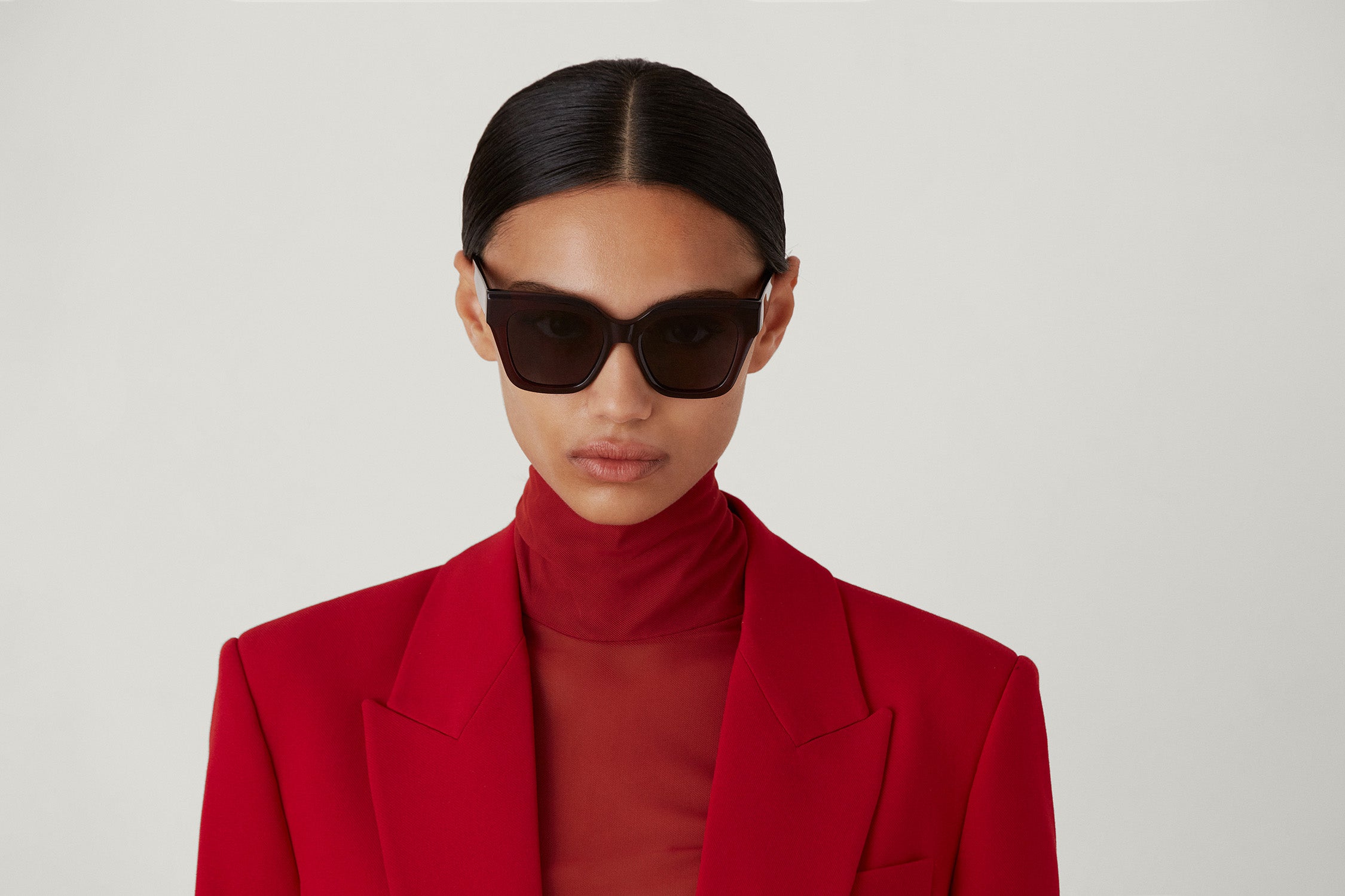 ALTEA: Cuadrada Acetato Rojo sunglasses by GIGI STUDIOS 4692