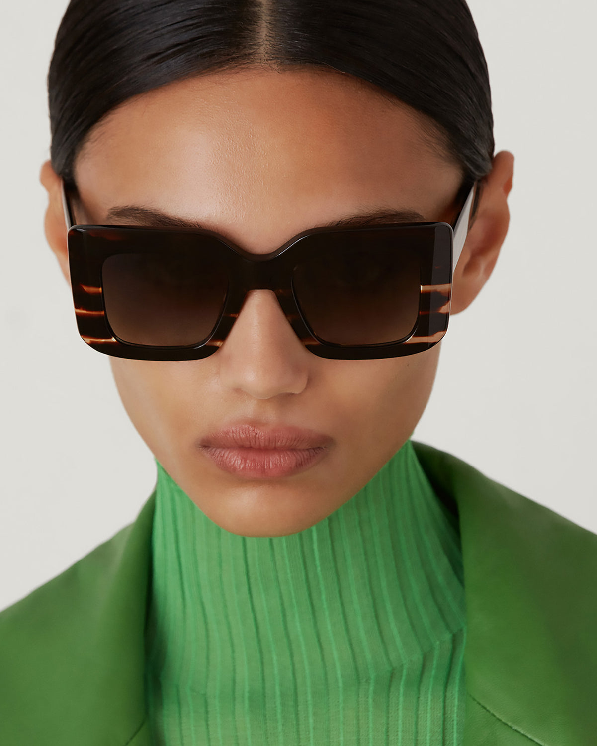 DOROTHEA: Cuadrada Acetato Havana sunglasses by GIGI STUDIOS 4704