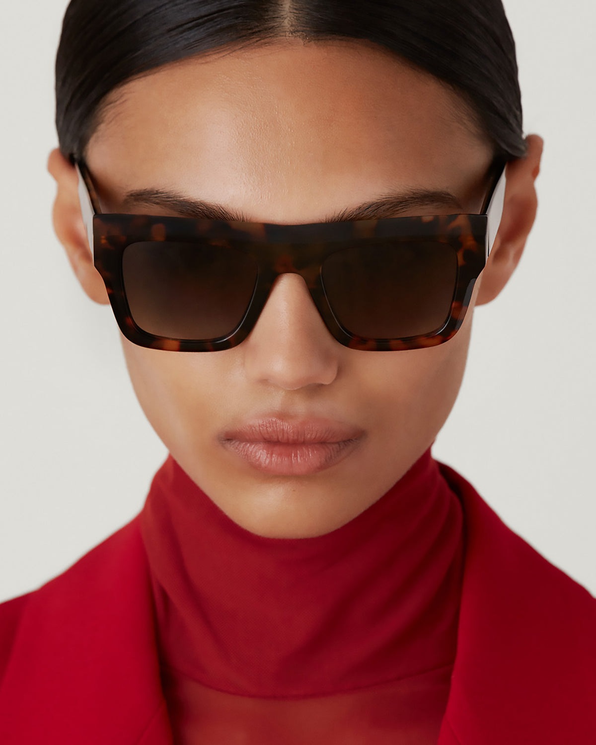 FRANCESCA: Cuadrada Acetato Havana sunglasses by GIGI STUDIOS 4734