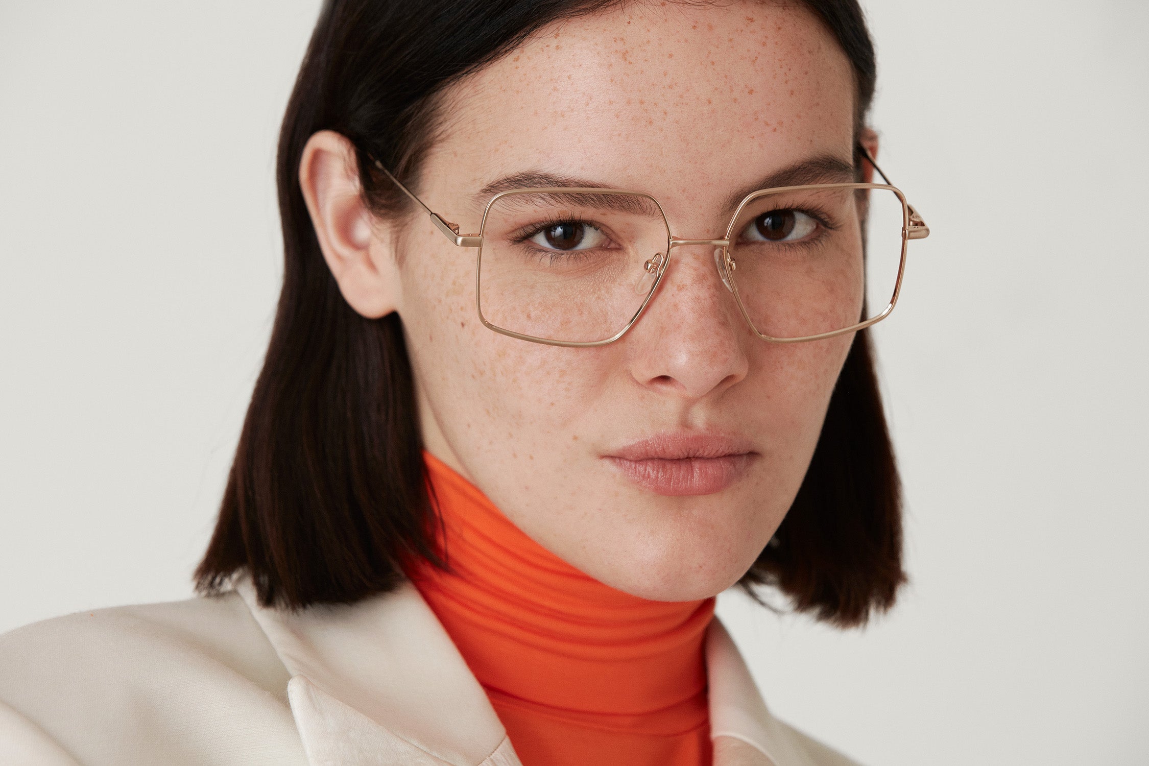 CAROLANNE: Cuadrada Metal Doré optical glasses by GIGI STUDIOS 4742