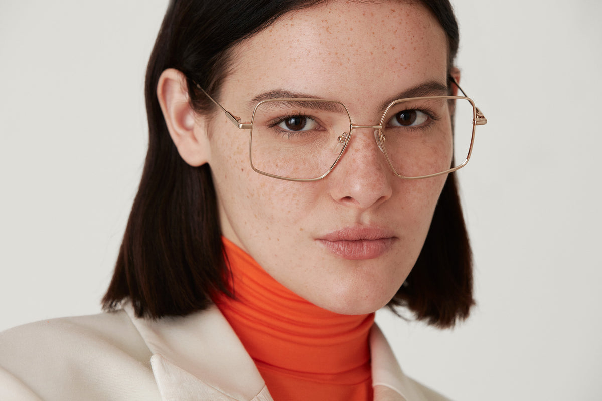 CAROLANNE: Cuadrada Metal Doré optical glasses by GIGI STUDIOS 4742