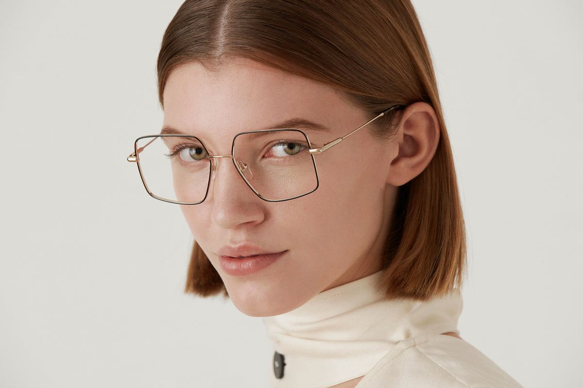 CAROLANNE: Cuadrada Metal Noir optical glasses by GIGI STUDIOS 4746