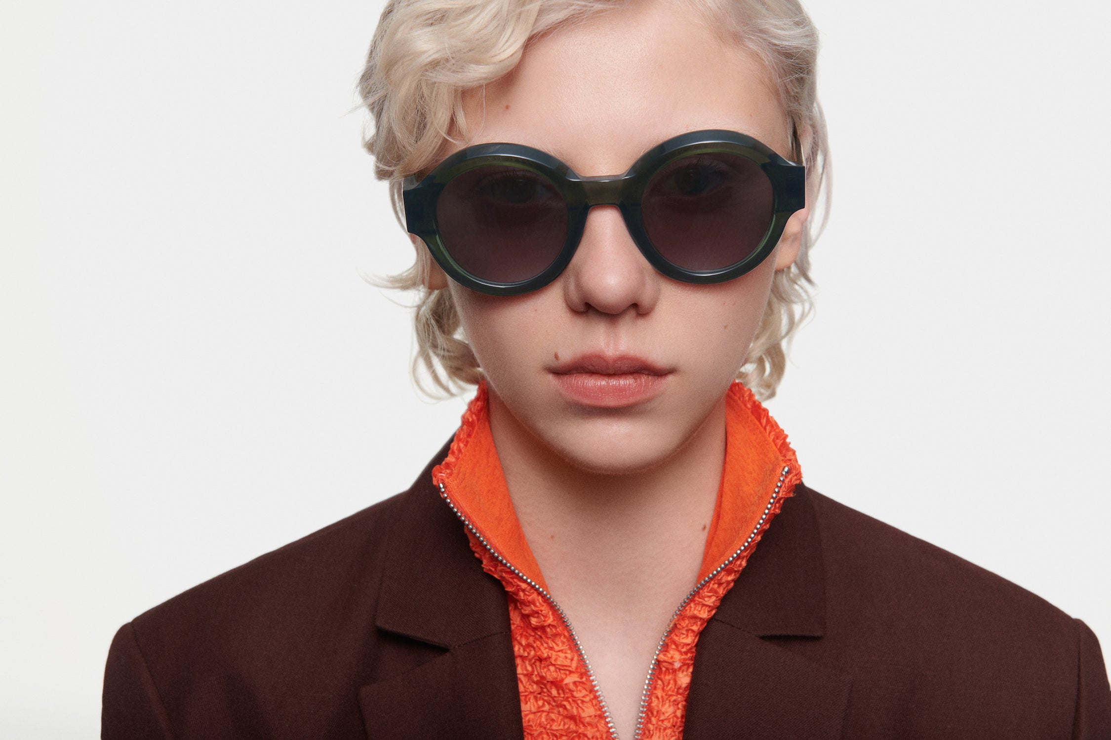 STELLA: Redondas Acetato Verde sunglasses by GIGI STUDIOS 4868