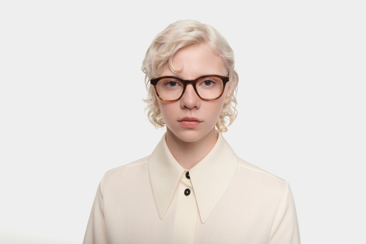 PRAGA: Cuadrada Acetato Marrón optical glasses by GIGI STUDIOS 4895