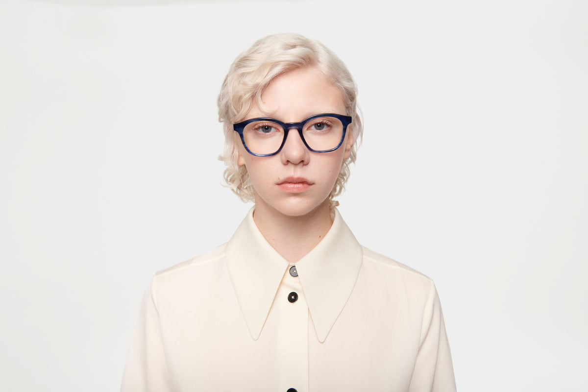 CALGARY: Redondas Acetato Azul optical glasses by GIGI STUDIOS 4919