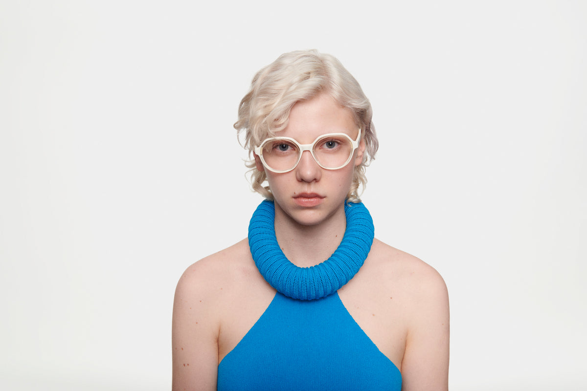 SMOOTH: Redondas Acetato Blanco optical glasses by GIGI STUDIOS 5026