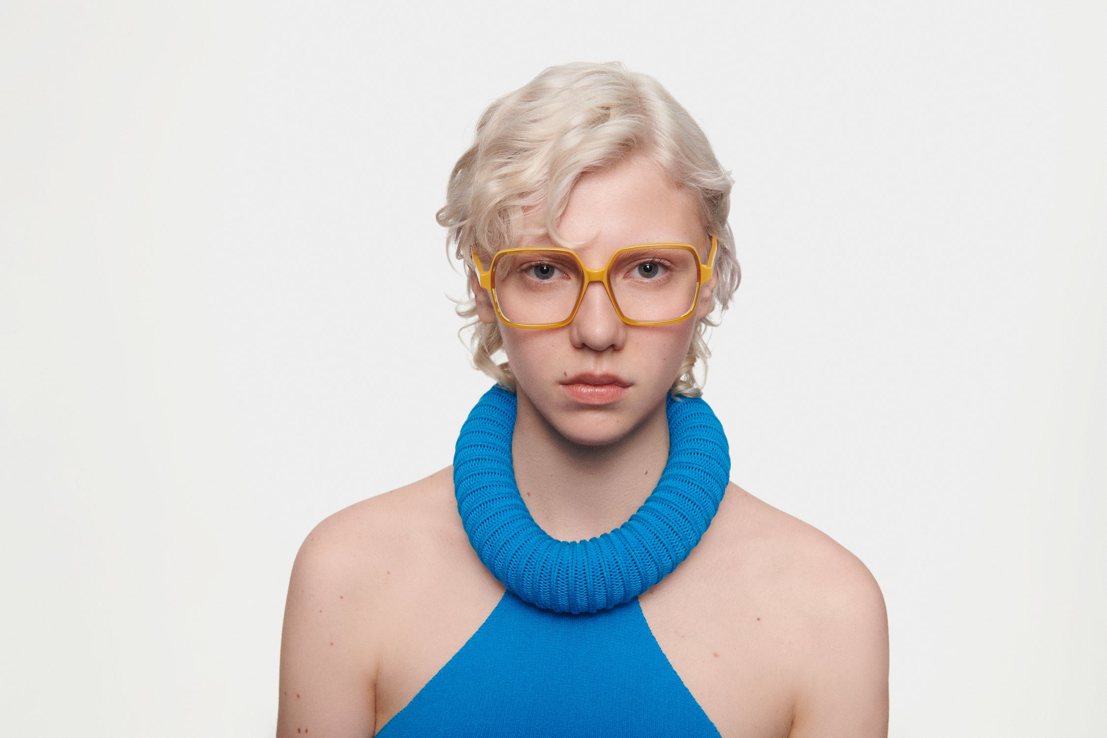 VIVID: Cuadrada Acetato Jaune optical glasses by GIGI STUDIOS 5050