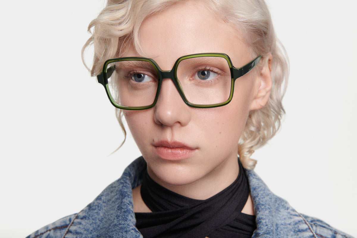 VIVID: Cuadrada Acetato Verde optical glasses by GIGI STUDIOS 5060
