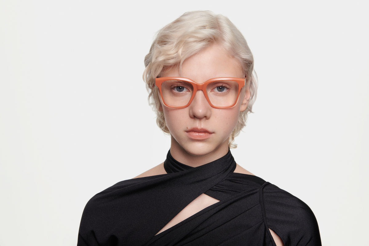 MELLOW: Cuadrada Acetato Orange optical glasses by GIGI STUDIOS 5070