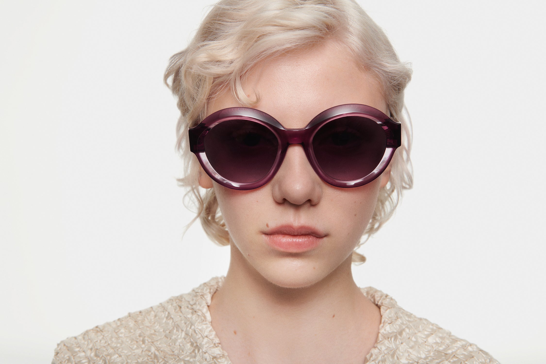 GLOW: Redondas Acetato Rosa sunglasses by GIGI STUDIOS 5093