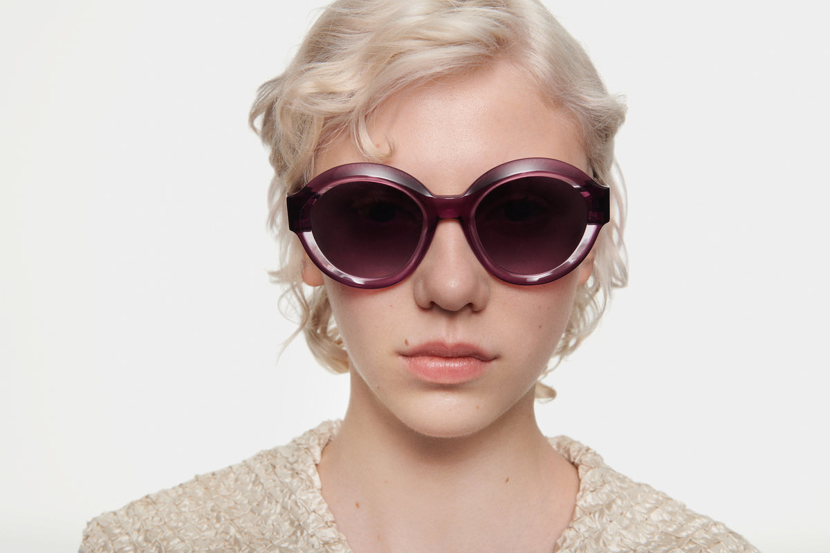 GLOW: Redondas Acetato Rosa sunglasses by GIGI STUDIOS 5093