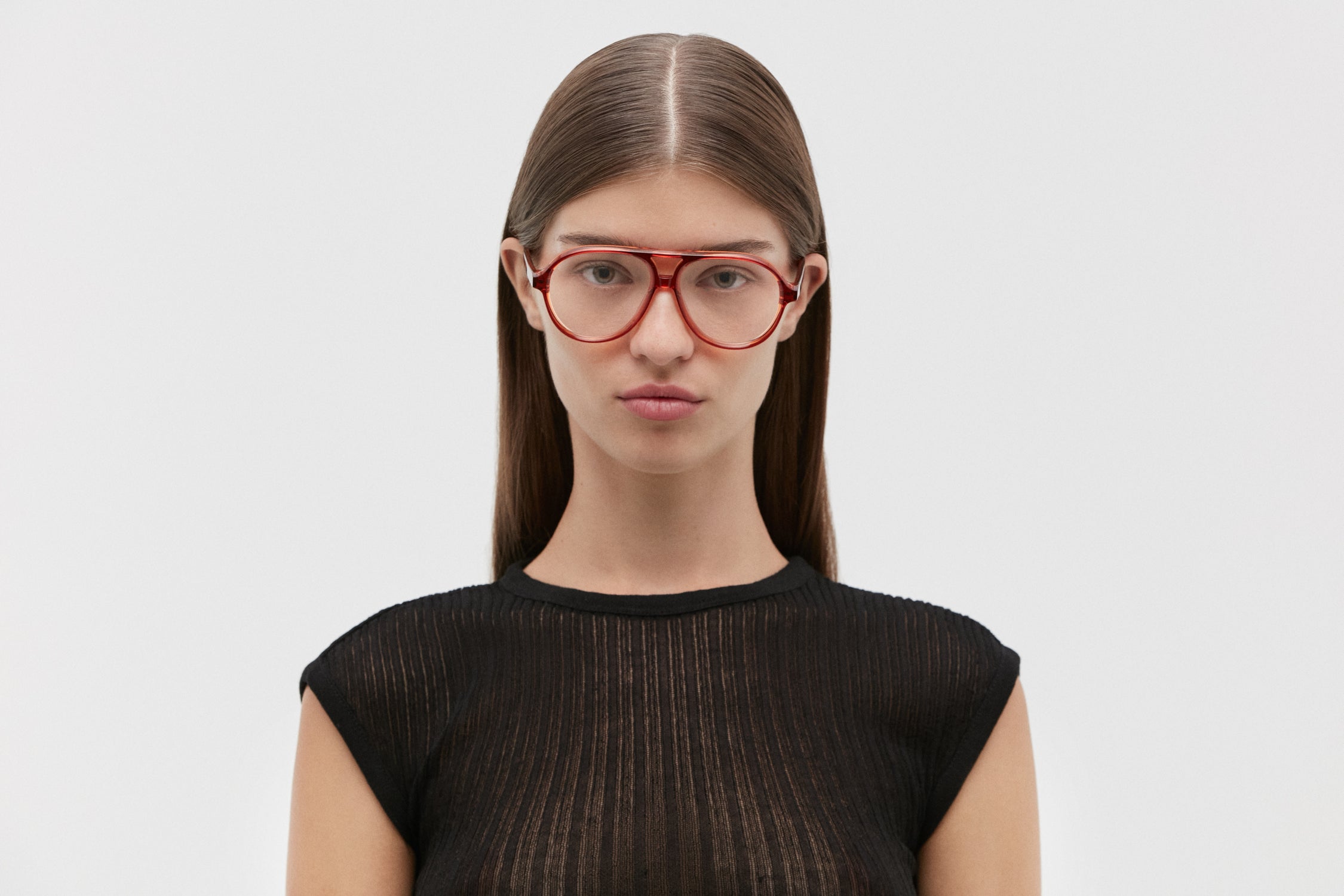 PHOEBE: Aviador Acetato Orange optical glasses by GIGI STUDIOS 5153