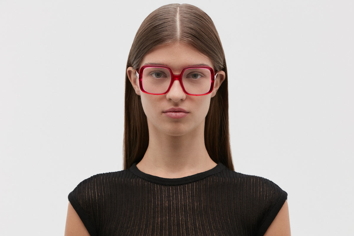 JUSTICE: Cuadrada Acetato Rojo optical glasses by GIGI STUDIOS 5173