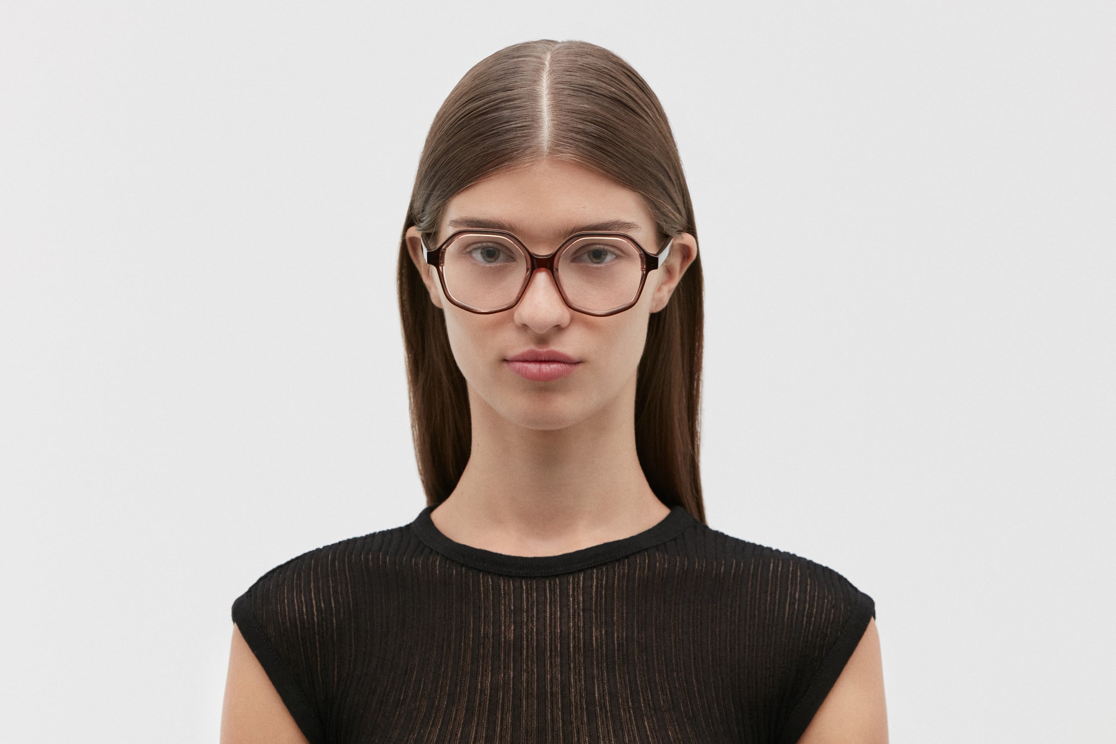 ROMINA: Geométricas Acetato Marrón optical glasses by GIGI STUDIOS 5187
