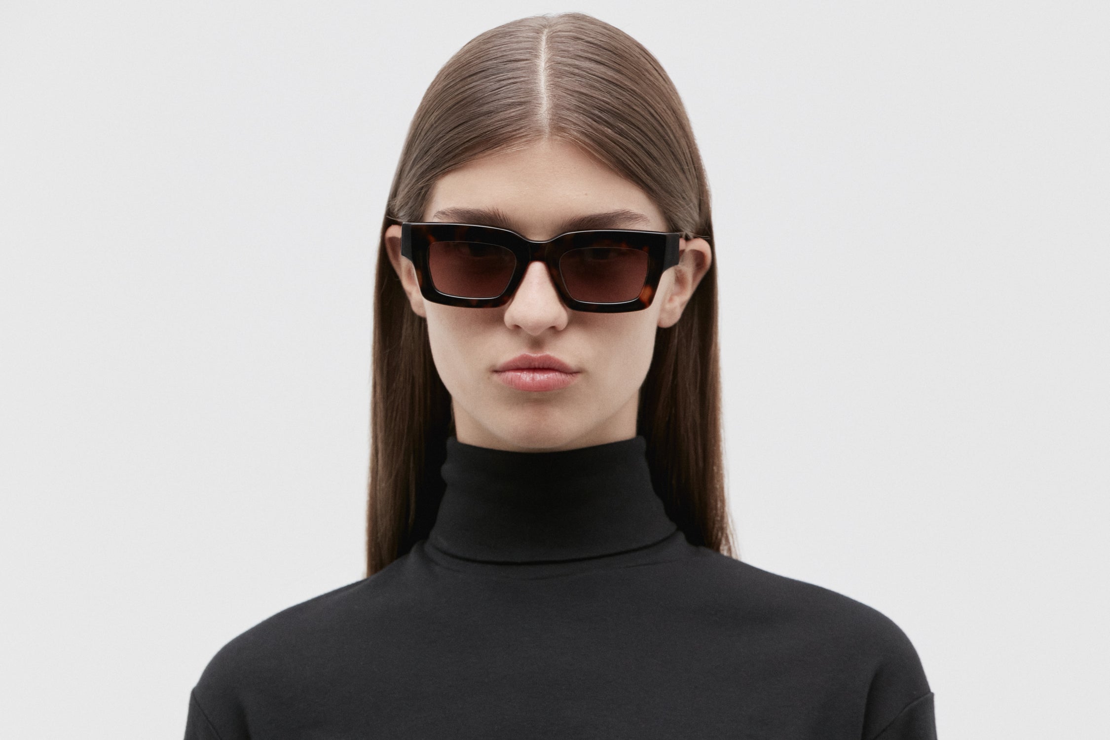MATILDE: Rectangular Acetato Havana sunglasses by GIGI STUDIOS 5231