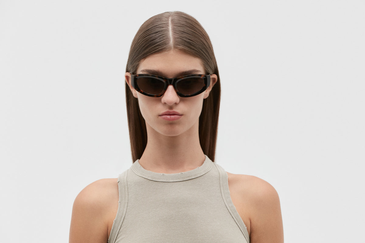 AURORA: Redondas Acetato Havana sunglasses by GIGI STUDIOS 5251
