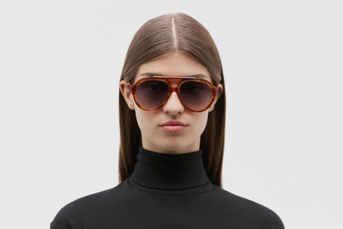 BONNIE: Aviador Acetato Marrón sunglasses by GIGI STUDIOS 5267