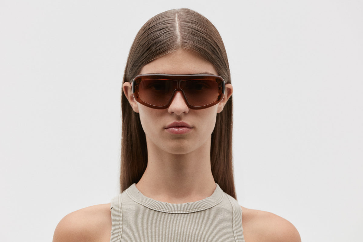 LUDOVICA: Envolventes Acetato Marrón sunglasses by GIGI STUDIOS 5285