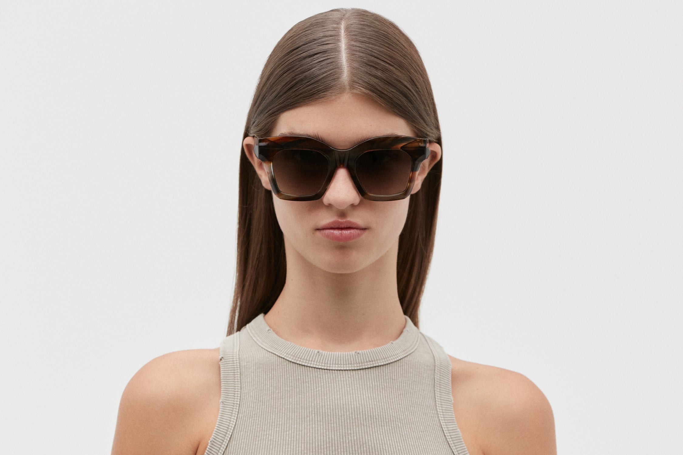 GLAZE: Cuadrada Acetato Havana sunglasses by GIGI STUDIOS 5317