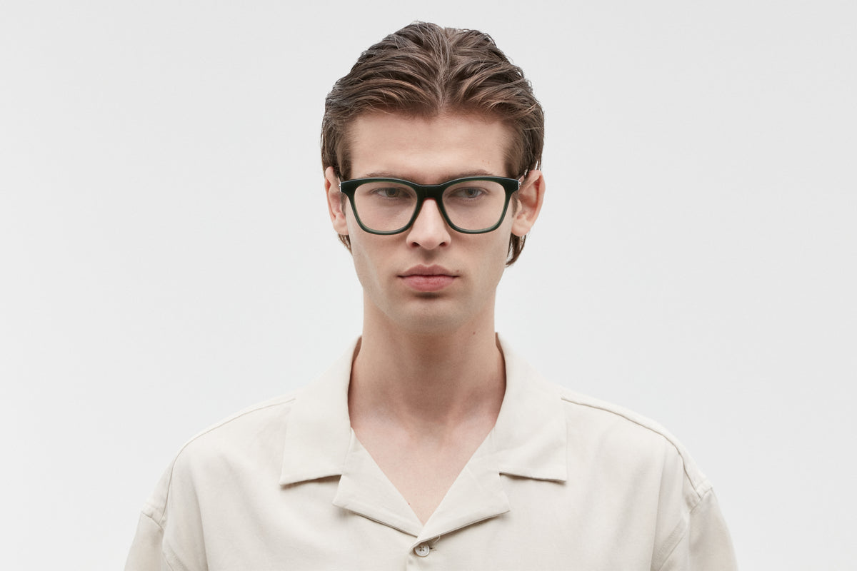 FRANKLIN: Cuadrada Acetato Verde optical glasses by GIGI STUDIOS 5361