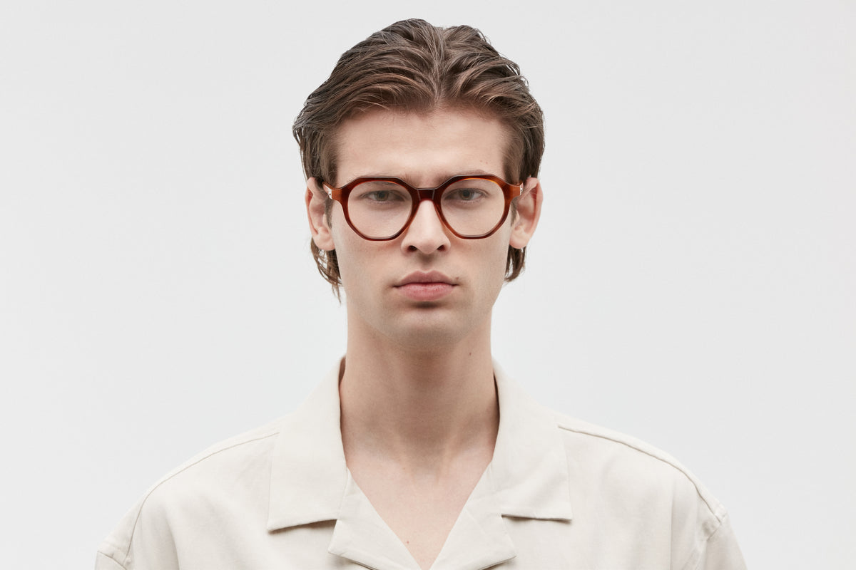 MELVILLE: Geométricas Acetato Havana optical glasses by GIGI STUDIOS 5373
